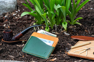 Russet + Green Hyperion Wallet - aether and vertu