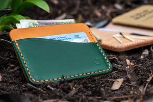 Russet + Green Hyperion Wallet - aether and vertu