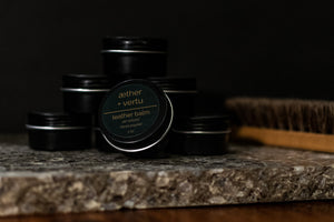 All Natural Leather Balm - 1oz - aether and vertu