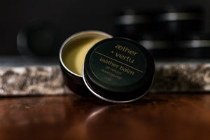 All Natural Leather Balm - 1oz - aether and vertu