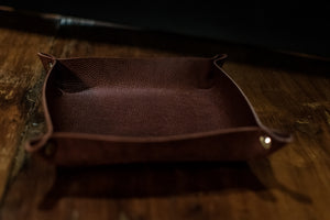 Lekane Valet Tray - Horween Football - aether and vertu