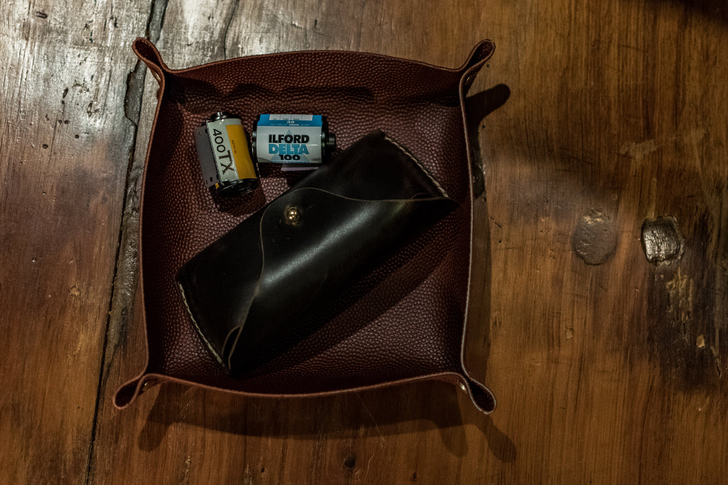 Lekane Valet Tray - Horween Football - aether and vertu